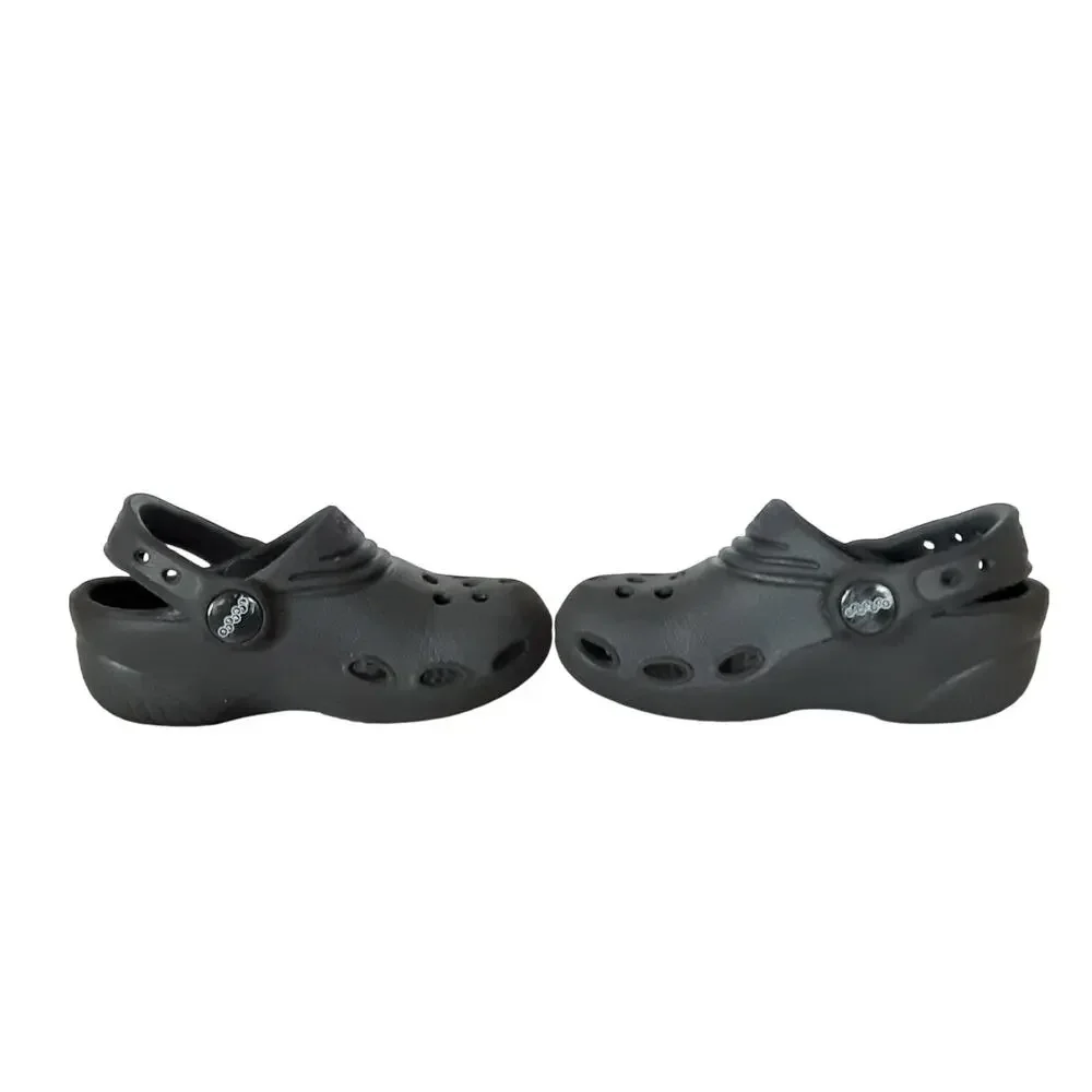 Jibbitz by Crocs Classic Clogs Water Shoes Black Toddler 6/7 Summer Slip On Play